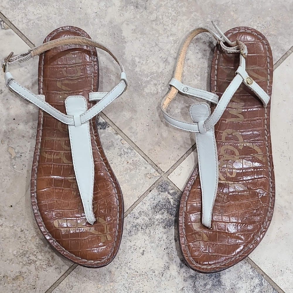 Sam Edelman Tan and Cream Women's Sandals